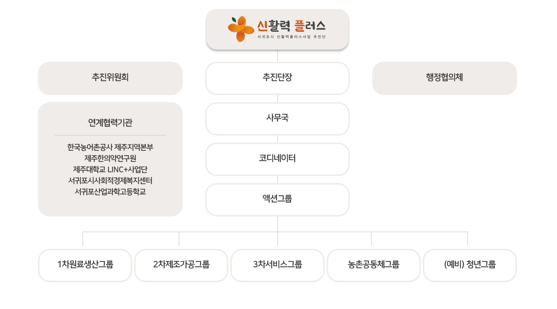 신활력플러스사업 추진단 조직도